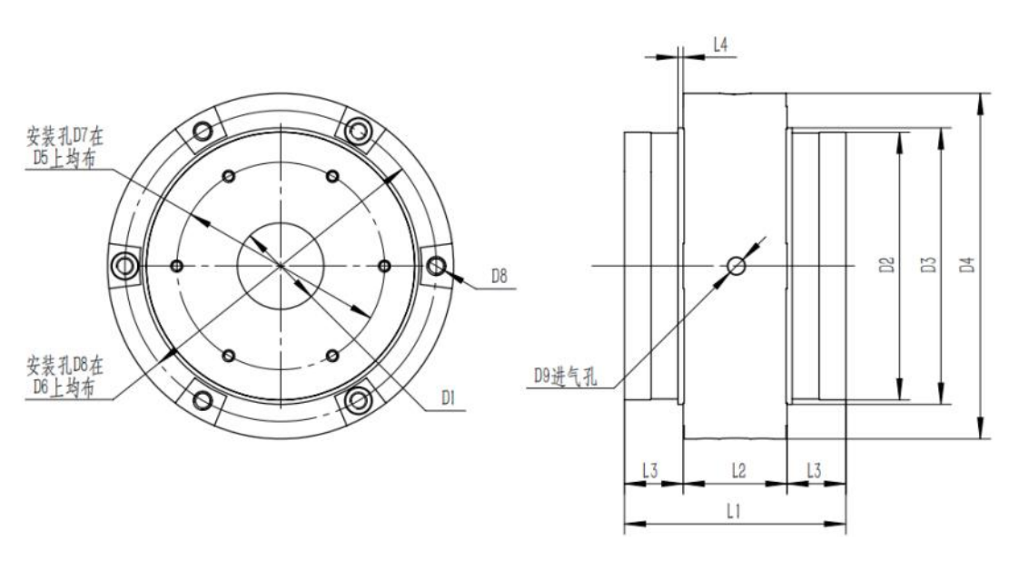 旋转气浮轴承 转台(图2) 旋转气浮轴承 转台(图2)